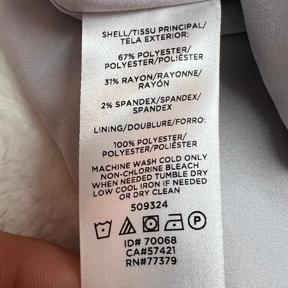 Ann Taylor Factory Light Gray Square Neck Tank Dress Sz L Knee Length Back Zip - Picture 7 of 9